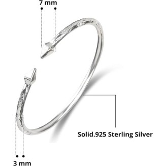Pyramid .925 Sterling Silver West Indian Bangles, Made in the Usa, 1 pair