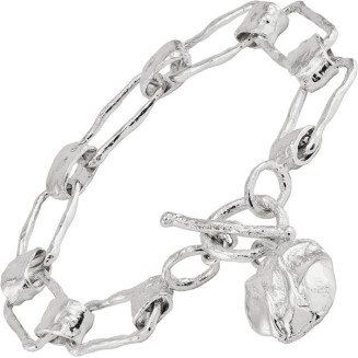'Let’S Link Up' Chain Bracelet in Sterling Silver, 8''