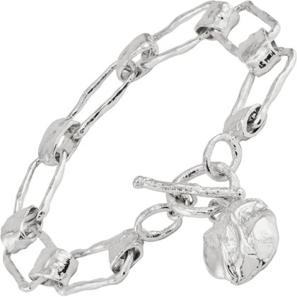 'Let’S Link Up' Chain Bracelet in Sterling Silver, 8''