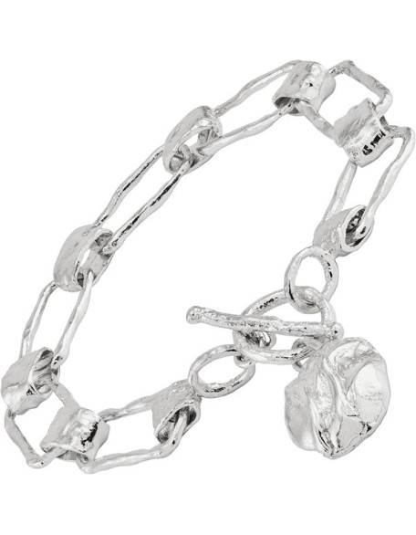 'Let’S Link Up' Chain Bracelet in Sterling Silver, 8''