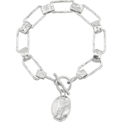 'Let’S Link Up' Chain Bracelet in Sterling Silver, 8''