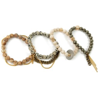 - Beaded Bracelets - Authentic Gemstones and Crystals with Healing Properties - Gold Filled Hardware (Miley)
