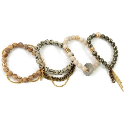 - Beaded Bracelets - Authentic Gemstones and Crystals with Healing Properties - Gold Filled Hardware (Miley)