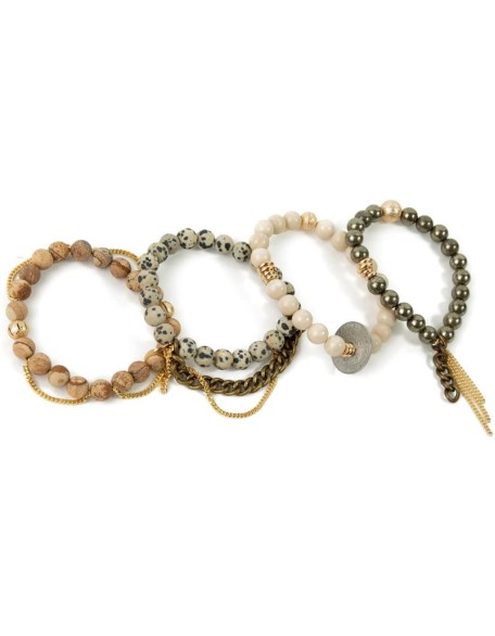 - Beaded Bracelets - Authentic Gemstones and Crystals with Healing Properties - Gold Filled Hardware (Miley)
