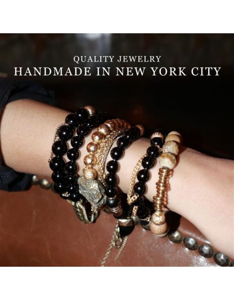 - Beaded Bracelets - Authentic Gemstones and Crystals with Healing Properties - Gold Filled Hardware (Miley)