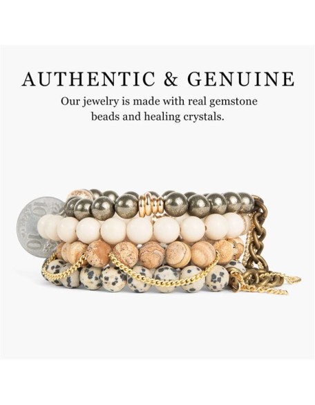 - Beaded Bracelets - Authentic Gemstones and Crystals with Healing Properties - Gold Filled Hardware (Miley)