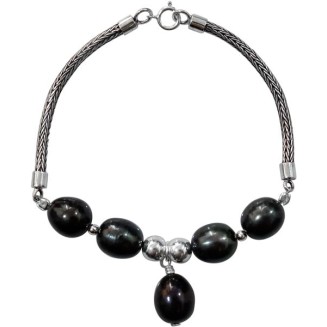 925 Sterling Silver Designer Bracelet for Women Pearl Gemstone Fashion Jewelry Gift and Party Bracelet Snake Chain Bracelet