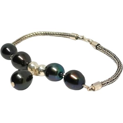 925 Sterling Silver Designer Bracelet for Women Pearl Gemstone Fashion Jewelry Gift and Party Bracelet Snake Chain Bracelet