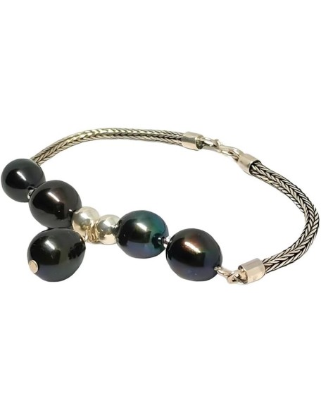 925 Sterling Silver Designer Bracelet for Women Pearl Gemstone Fashion Jewelry Gift and Party Bracelet Snake Chain Bracelet