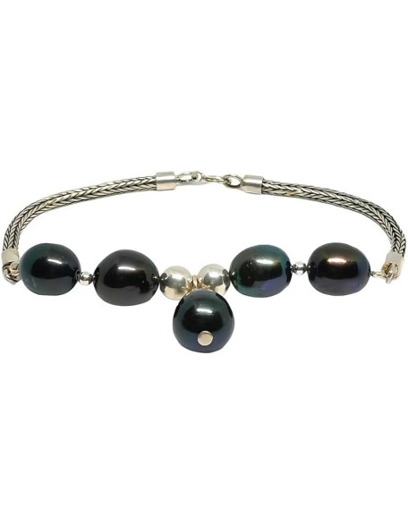 925 Sterling Silver Designer Bracelet for Women Pearl Gemstone Fashion Jewelry Gift and Party Bracelet Snake Chain Bracelet