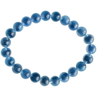 Natural Blue Agate Bracelet Clear Round Beads Woman Men Candy Blue Agate Bracelet Stone Rare 8mm 10mm 12mm Crystal
