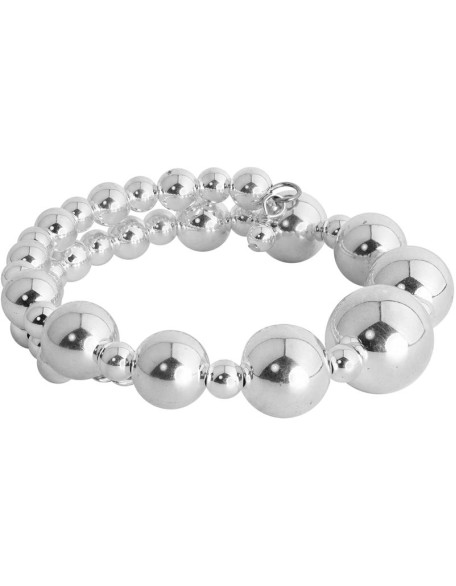 Classics Sterling Silver Beaded Coil Bracelet