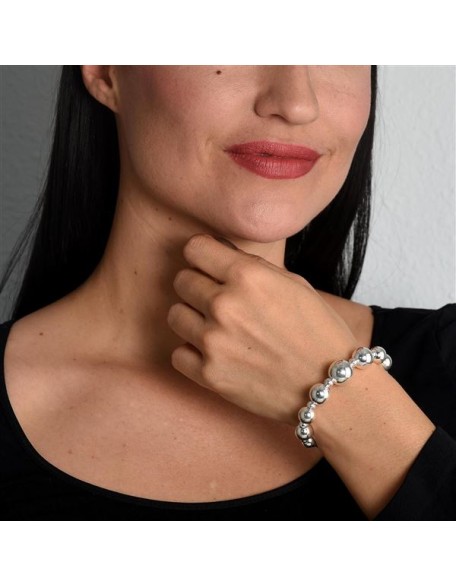 Classics Sterling Silver Beaded Coil Bracelet