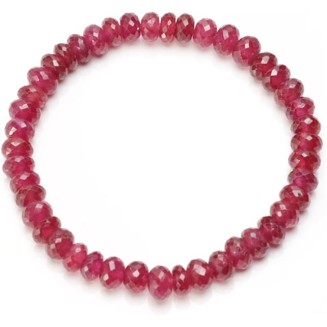Glass Filled Ruby Bracelet Precious Stone Healing Crystal Natural Gemstone Beads Adjustable Bracelet For Women Men