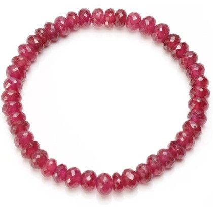 Glass Filled Ruby Bracelet Precious Stone Healing Crystal Natural Gemstone Beads Adjustable Bracelet For Women Men
