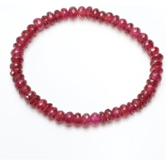 Glass Filled Ruby Bracelet Precious Stone Healing Crystal Natural Gemstone Beads Adjustable Bracelet For Women Men