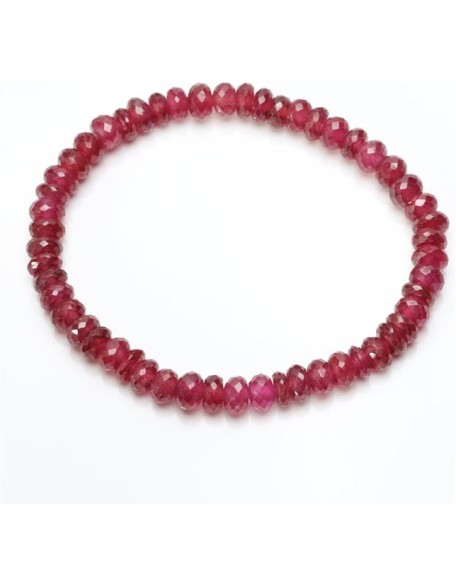 Glass Filled Ruby Bracelet Precious Stone Healing Crystal Natural Gemstone Beads Adjustable Bracelet For Women Men