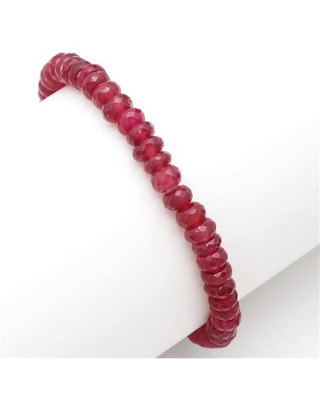 Glass Filled Ruby Bracelet Precious Stone Healing Crystal Natural Gemstone Beads Adjustable Bracelet For Women Men