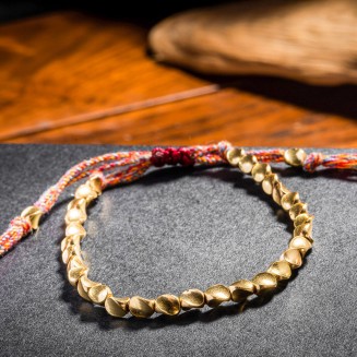 Tibetan Copper Beads Bracelet - For Healing, Strength & Protection