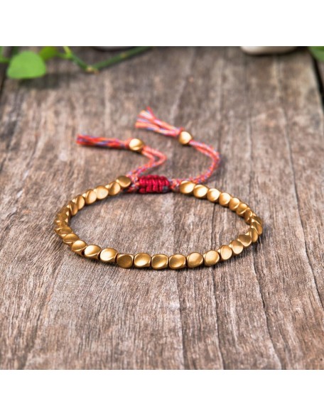 Tibetan Copper Beads Bracelet - For Healing, Strength & Protection