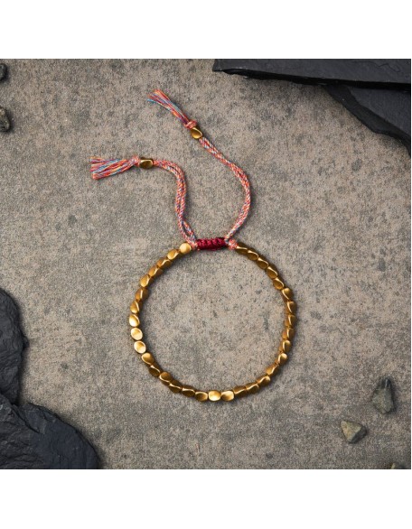 Tibetan Copper Beads Bracelet - For Healing, Strength & Protection